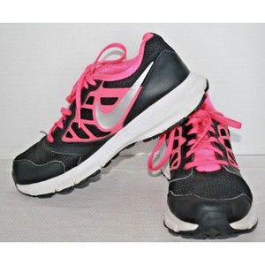 Nike Downshifter 6 - Pink and Black running shoe youth size 5Y.
